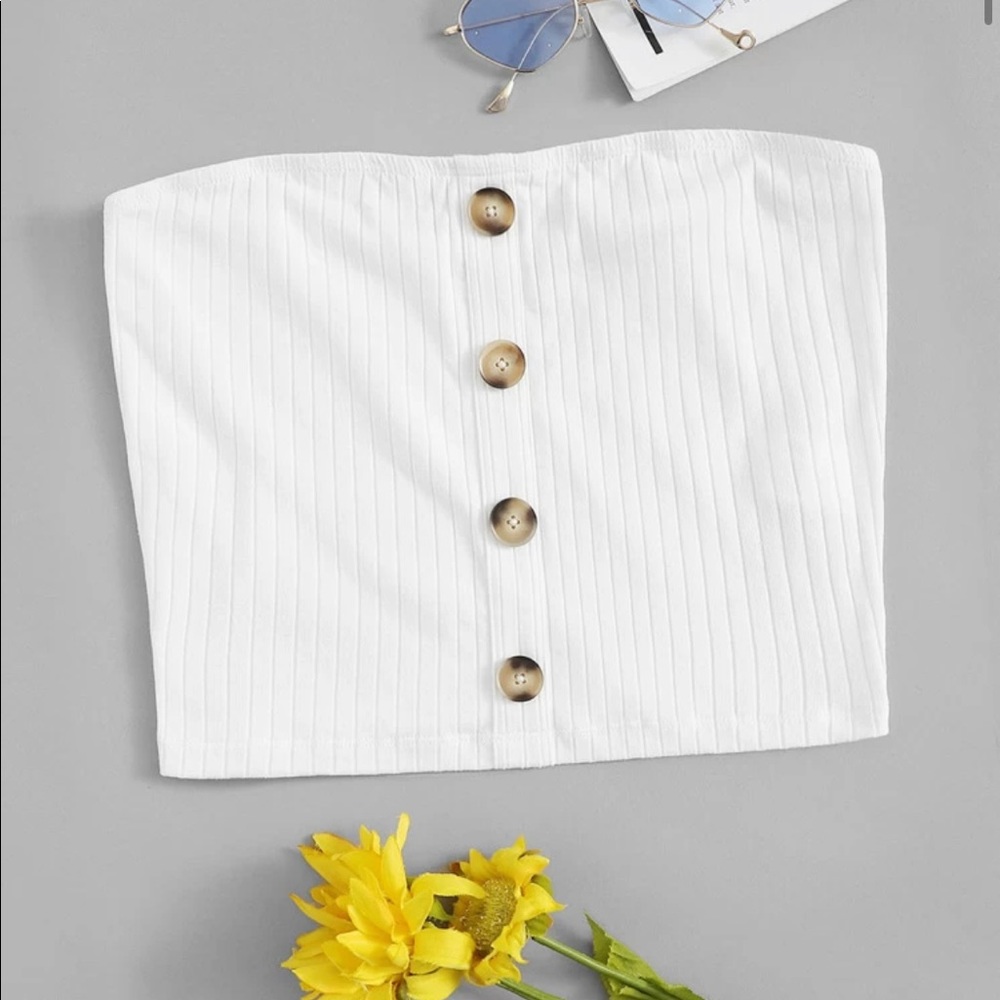 Shein Tube Top with Buttons